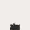 Valentino Rockstud Calfskin Cardholder With Zipper | Wallets And Small Leather Goods