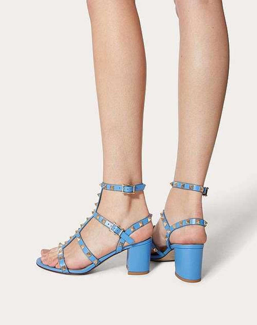 Valentino Rockstud Calfskin Ankle Strap Sandal 60 Mm | Sandals