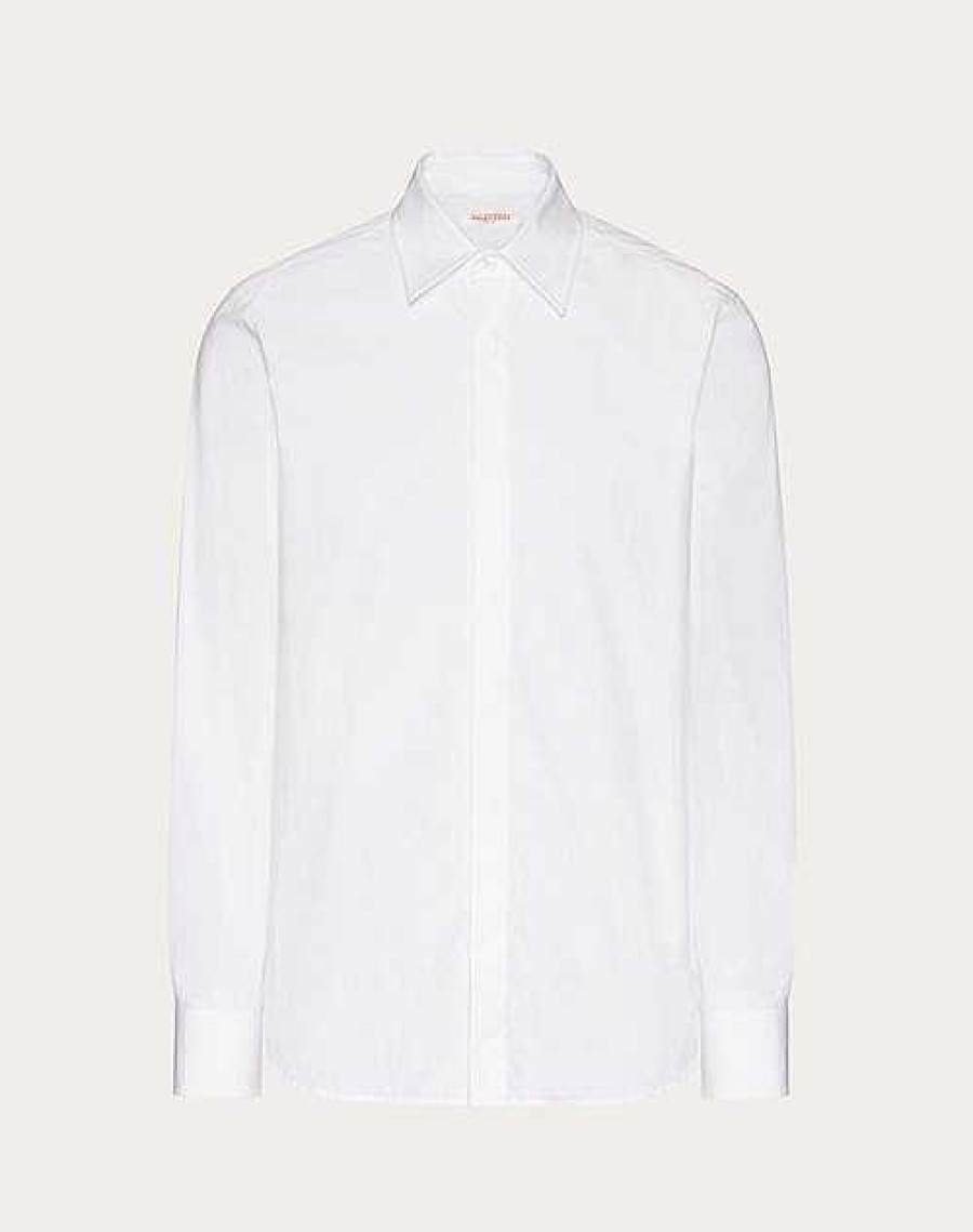 Valentino Heavy Cotton Poplin Long Sleeve Shirt | Shirts