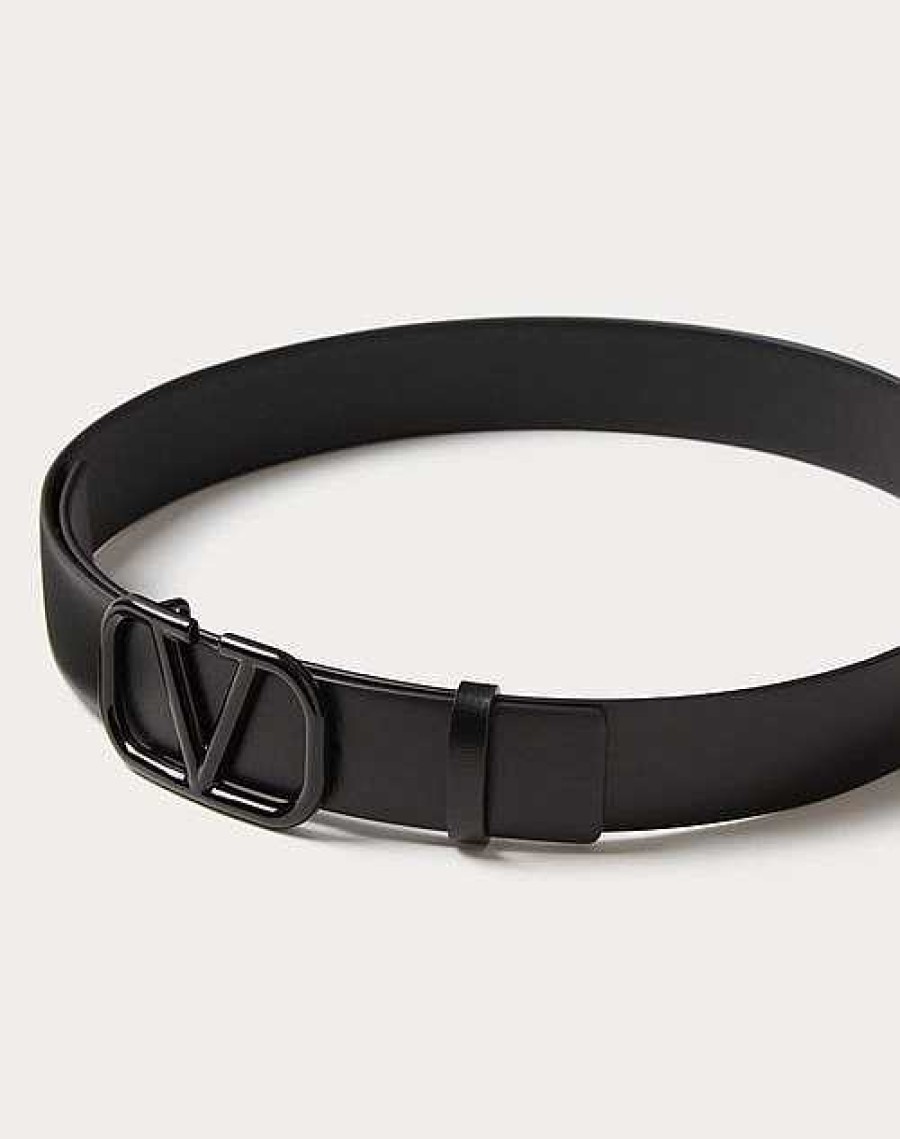 Valentino Vlogo Signature Belt In Shiny Calfskin 30Mm | Belts