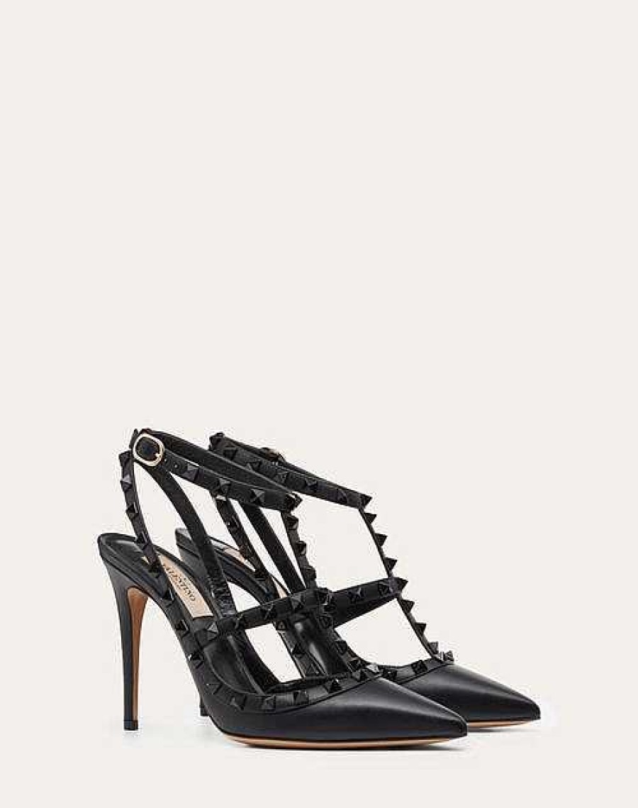 Valentino Rockstud Ankle Strap Pump With Tonal Studs 100 Mm | Pumps