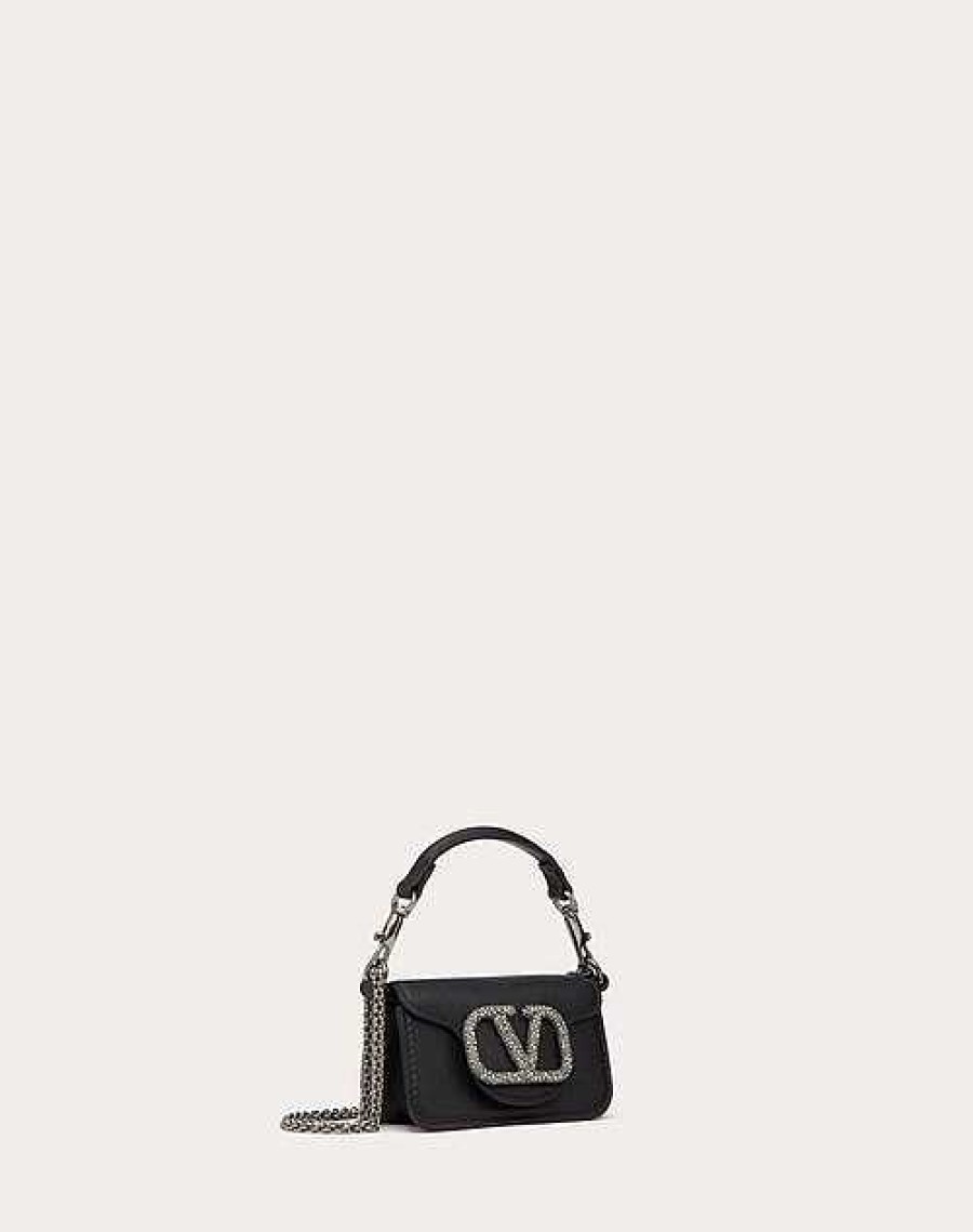 Valentino Valentino Garavani Loco Micro Bag With Chain And Jewel Logo | Shoulder Bags