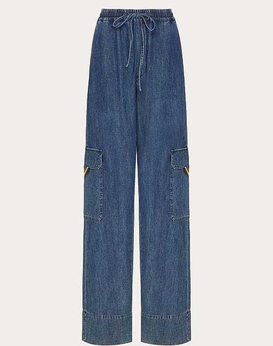 Valentino Chambray Cargo Pants | Denim