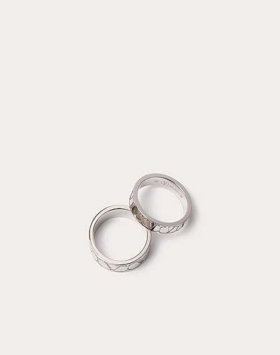 Valentino Toile Iconographe Metal Ring Set | Jewelry