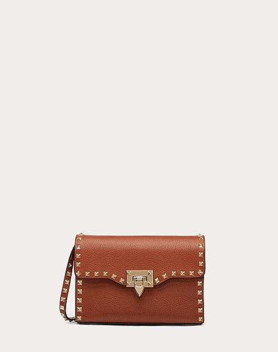 Valentino Small Rockstud Grainy Calfskin Crossbody Bag | Shoulder Bags