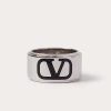 Valentino Vlogo Signature Metal And Enamel Ring | Jewelry