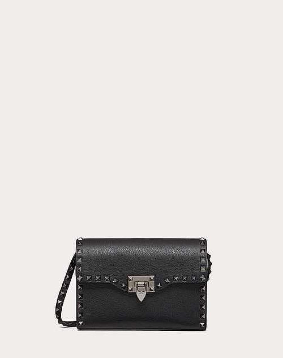 Valentino Small Rockstud Grainy Calfskin Crossbody Bag | Shoulder Bags