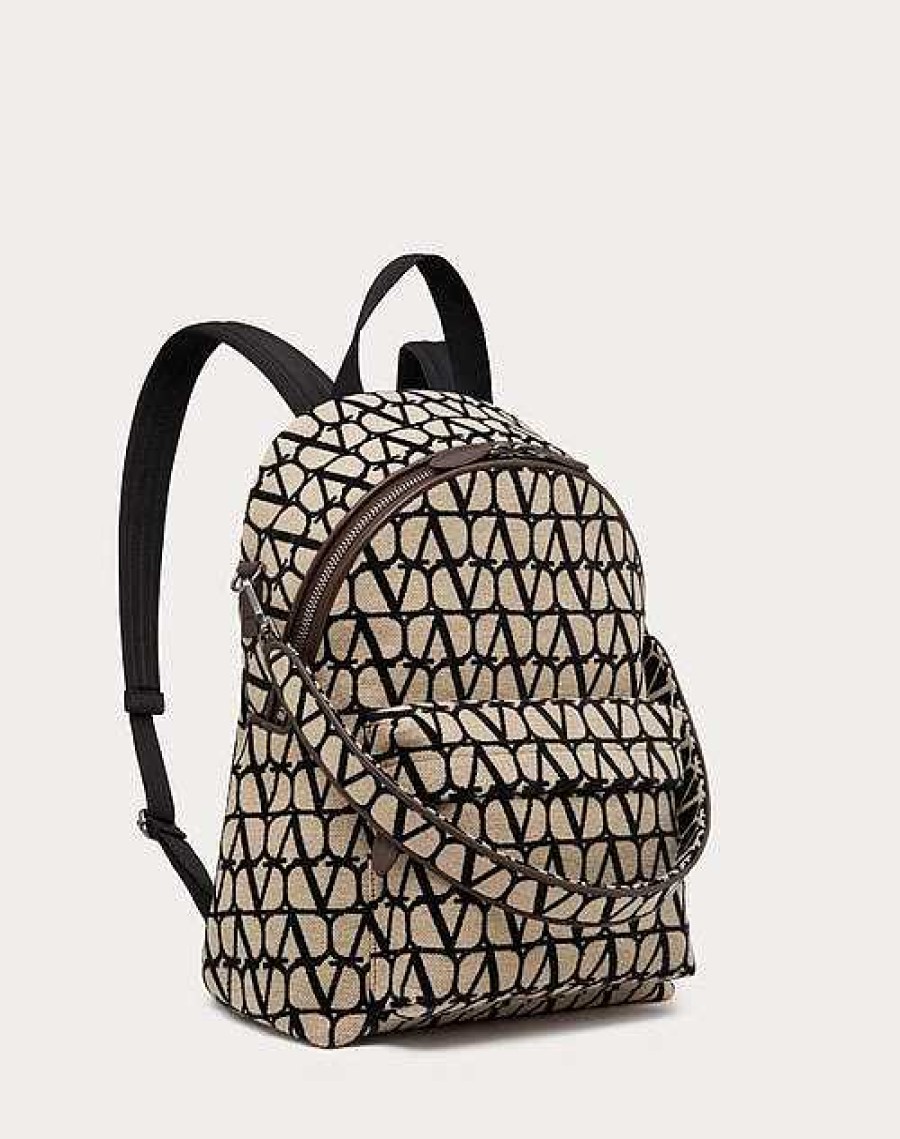 Valentino Toile Iconographe Backpack With Leather Detailing | Backpacks