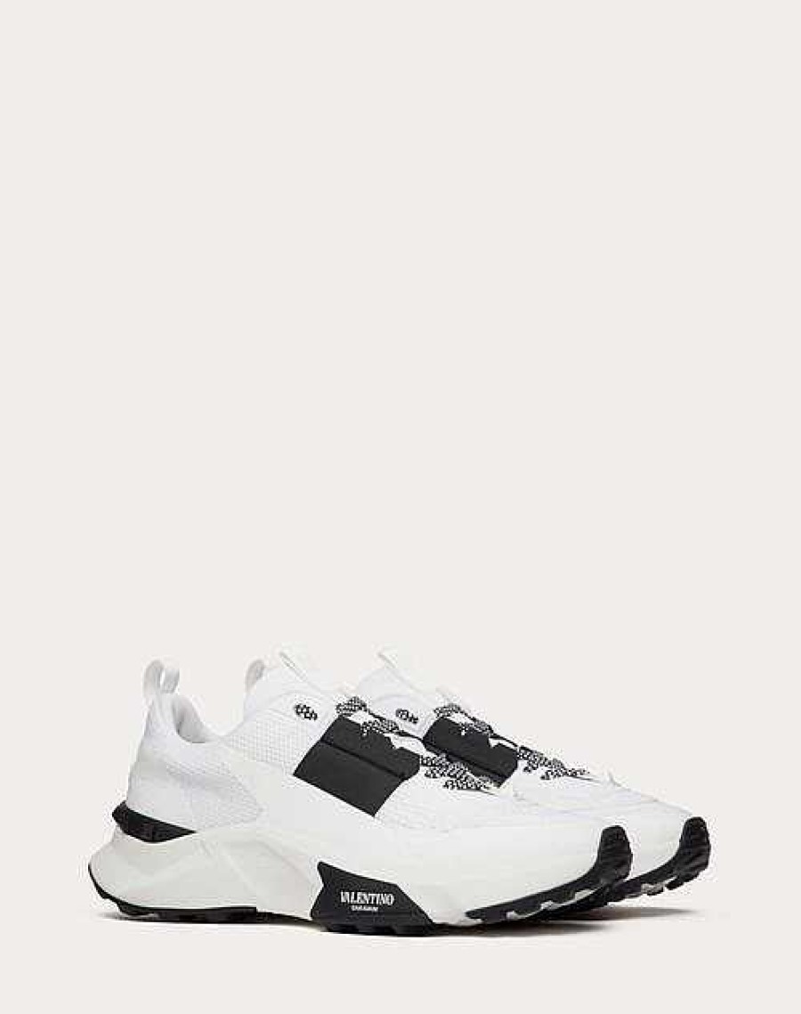 Valentino True Act Low Top Sneaker In Mesh And Rubberized Fabric | Sneakers