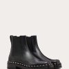 Valentino M-Way Rockstud Ankle Boot In Calfskin Leather | Boots