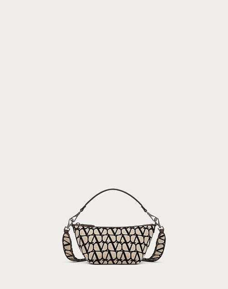 Valentino Toile Iconographe Shoulder Bag With Leather Details | Shoulder Bags