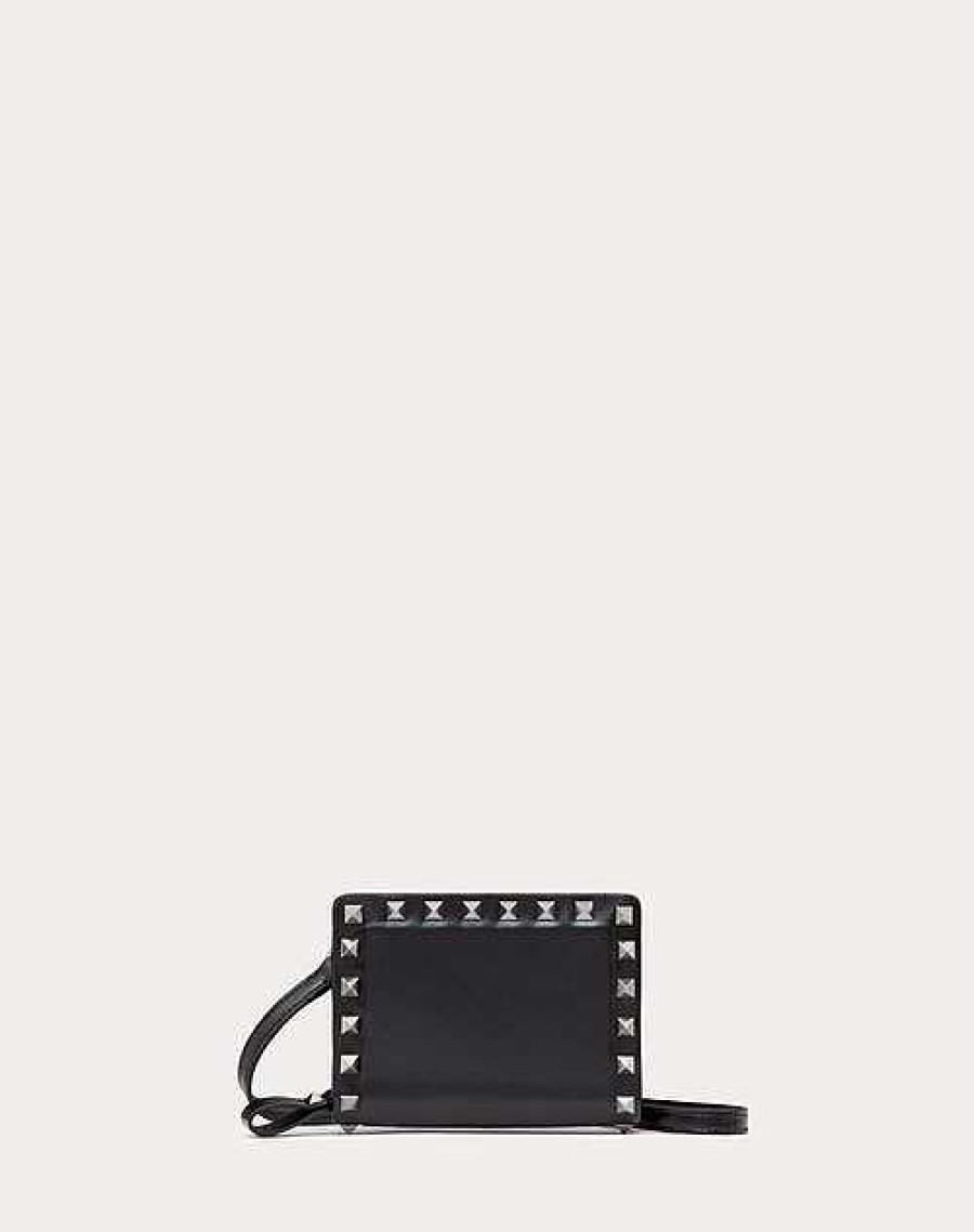 Valentino Rockstud Calfskin Neck Wallet | Wallets And Small Leather Goods