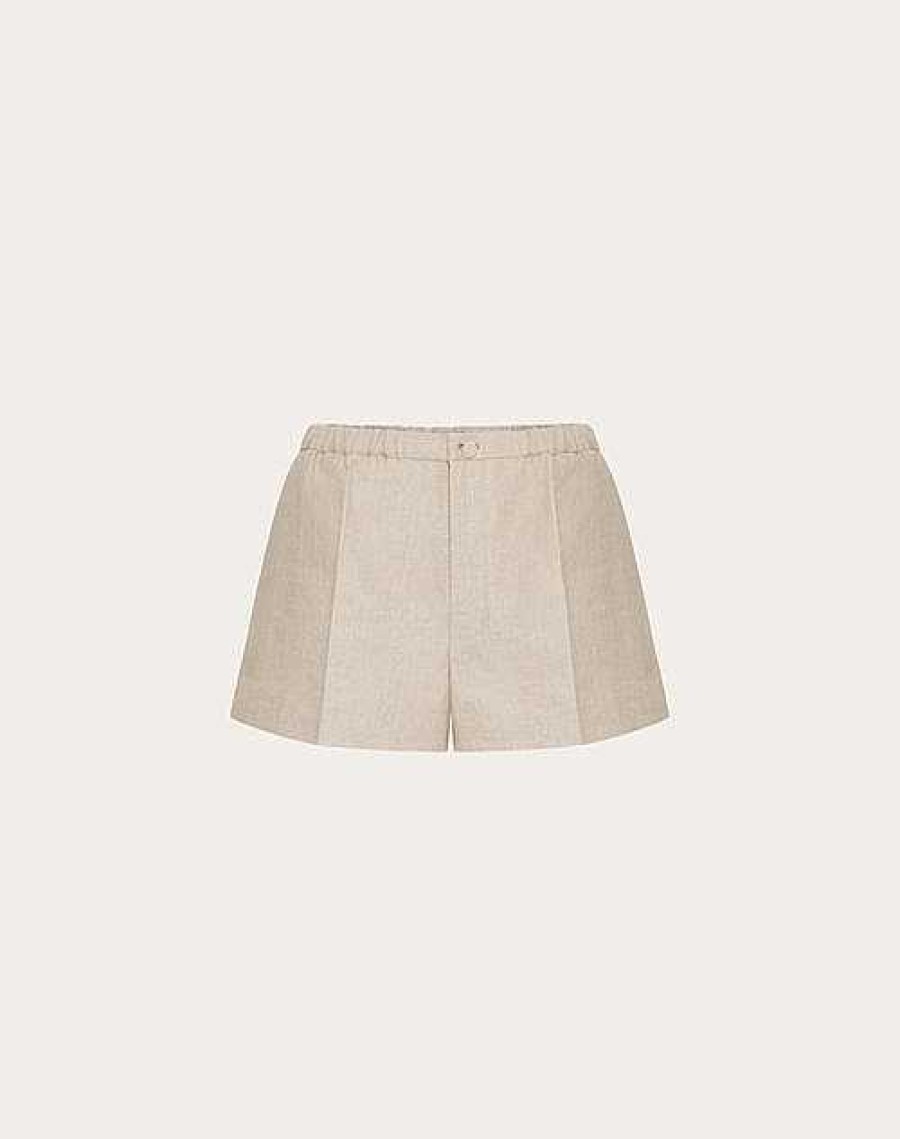 Valentino Linen Canvas Bermuda Shorts | Pants And Shorts