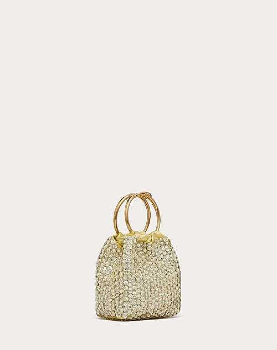 Valentino Small Carry Secrets Embroidered Bucket Bag | Mini Bags