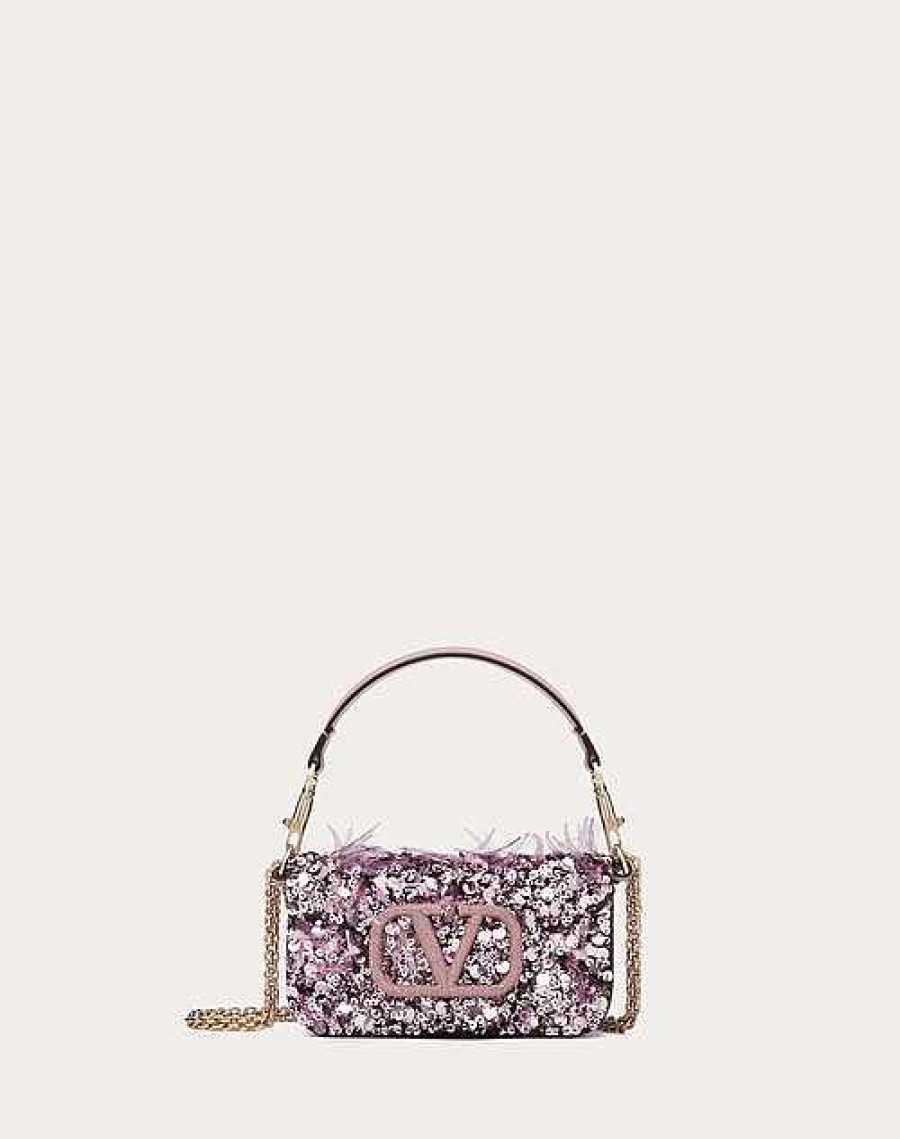 Valentino Small Loco Shoulder Bag With 3D Embroidery | Shoulder Bags