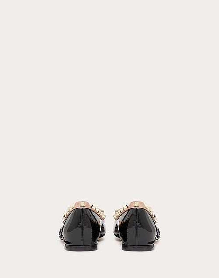 Valentino Rockstud Patent Leather Ballerina | Ballerinas