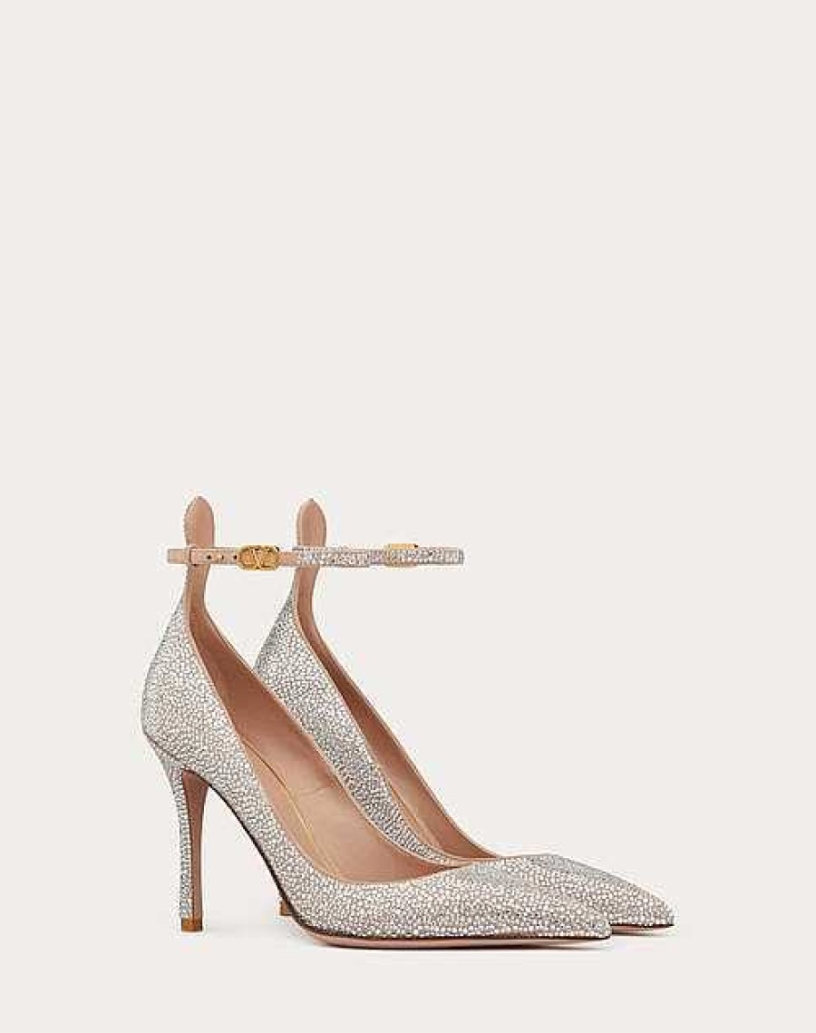 Valentino Valentino Garavani Tan-Go Pump With Crystals 100Mm | Pumps