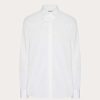 Valentino Long-Sleeved Cotton Poplin Shirt With Flower Patch | Shirts