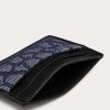 Valentino Toile Iconographe Denim-Effect Jacquard Fabric Card Holder With Leather Details | Wallets And Small Leather Goods