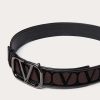 Valentino Toile Iconographe Belt With Leather Detailing | Belts