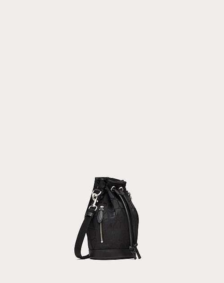 Valentino Mini Iconographe Nylon Bucket Bag | Shoulder Bags