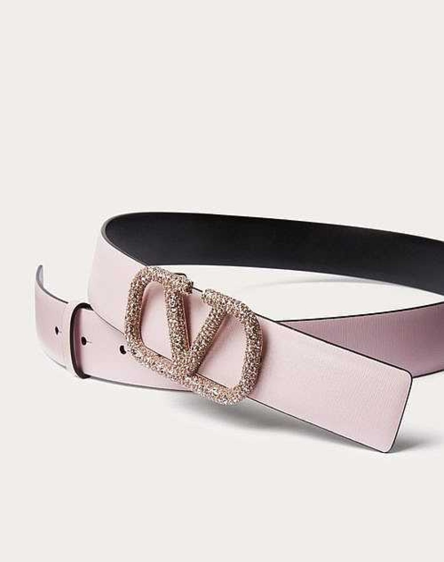 Valentino Vlogo Signature Reversible Shiny Calfskin Belt 30 Mm | Belts