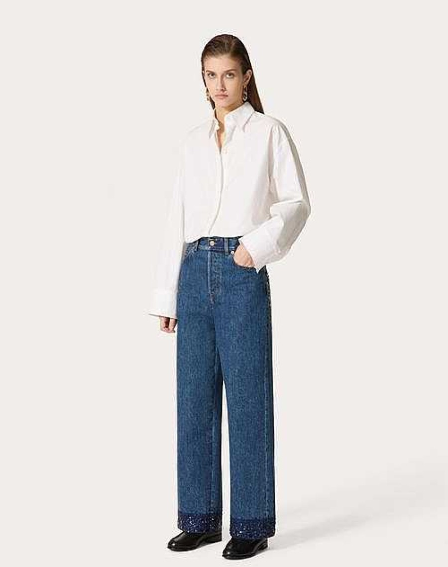 Valentino Embroidered Pants | Denim