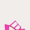 Valentino Rockstud Patent-Leather Slide Sandal 60 Mm | Sandals