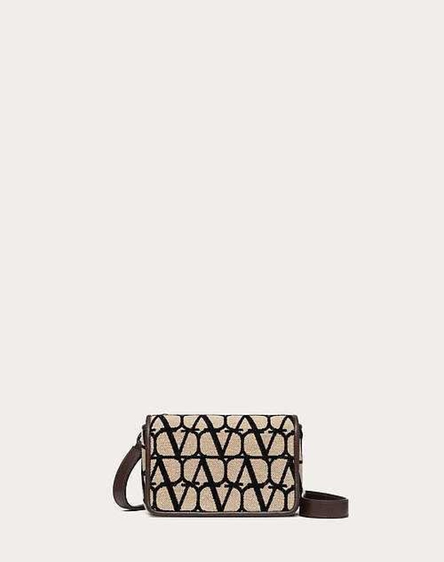 Valentino Toile Iconographe Shoulder Strap Pouch With Leather Details | Shoulder Bags