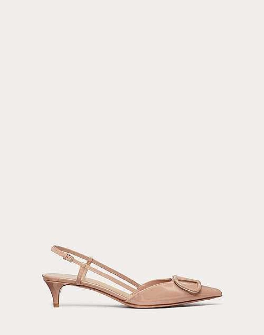 Valentino Vlogo Signature Patent Leather Slingback Pump 40Mm / 1.6 In. | Pumps