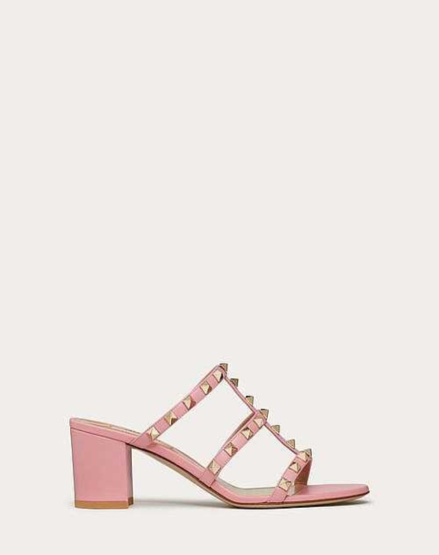 Valentino Rockstud Calfskin Leather Slide Sandal 60 Mm | Sandals