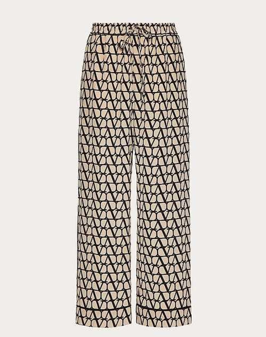 Valentino Toile Iconographe Crepe De Chine Pants | Pants And Shorts