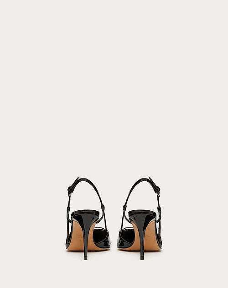 Valentino Vlogo Signature Patent Leather Slingback Pump 80Mm / 3.15 In. | Pumps