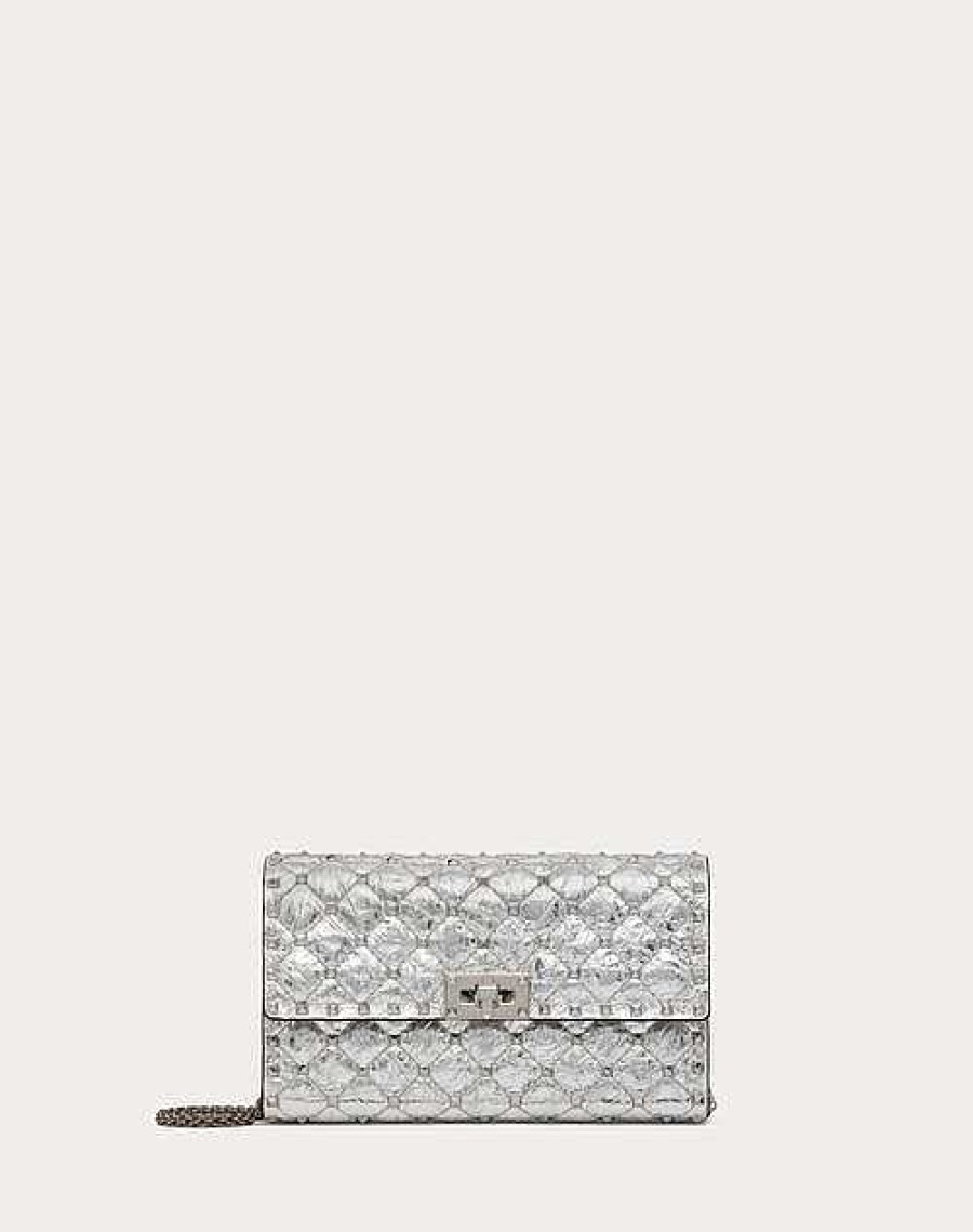 Valentino Rockstud Spike Metallic Lambskin Shoulder Bag | Shoulder Bags