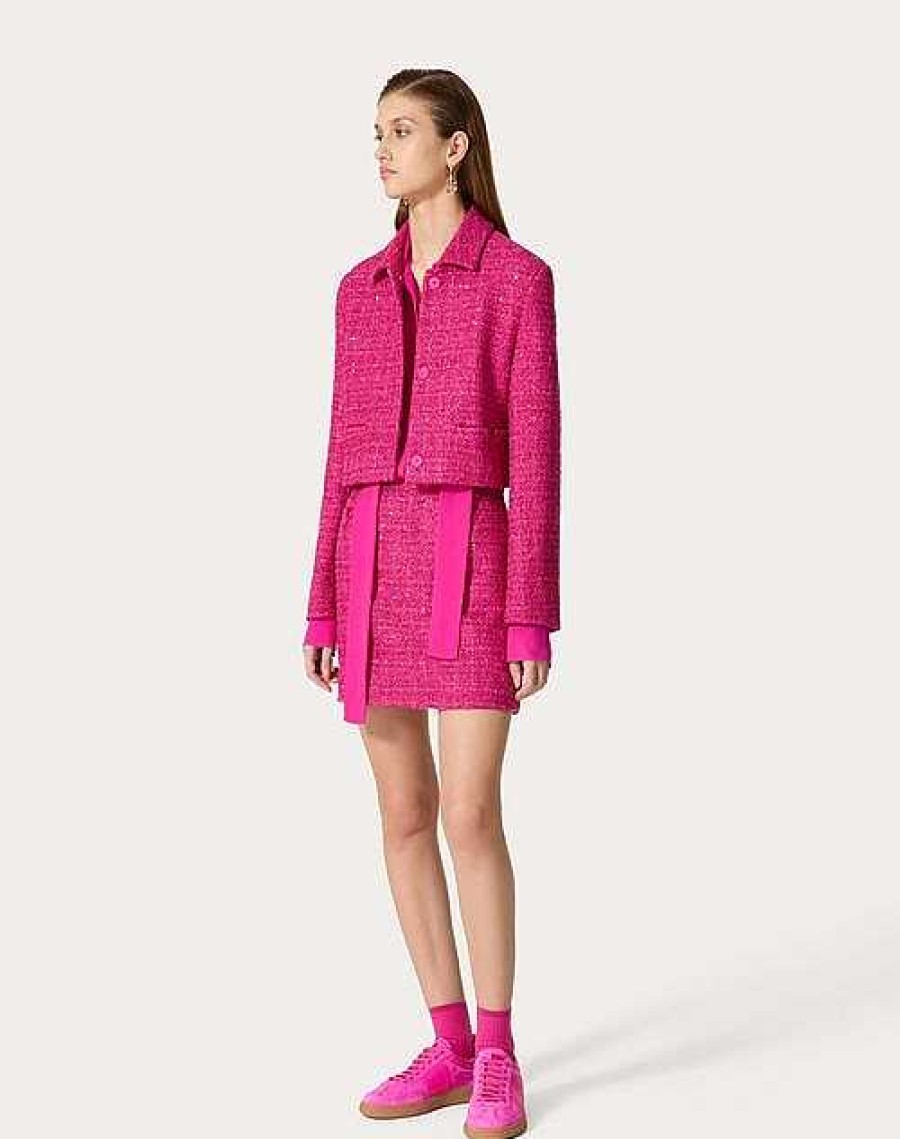 Valentino Glaze Tweed Light Miniskirt | Skirts