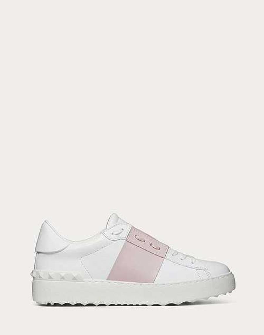 Valentino Open Sneaker In Calfskin Leather | Sneakers