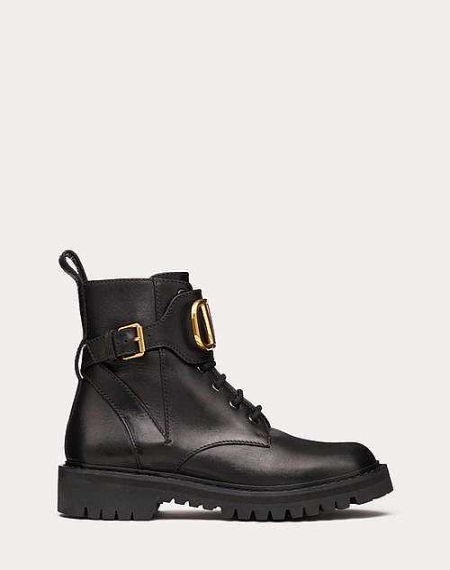 Valentino Vlogo Signature Calfskin Combat Boot 35Mm / .8 In. | Boots