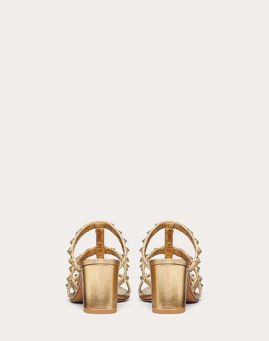 Valentino Rockstud Raffia Slide Sandal 60Mm | Sandals