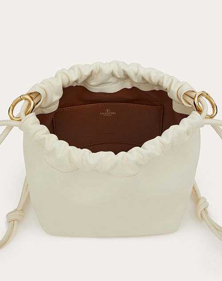 Valentino Vlogo Pouf Nappa Leather Mini Bucket Bag | Shoulder Bags