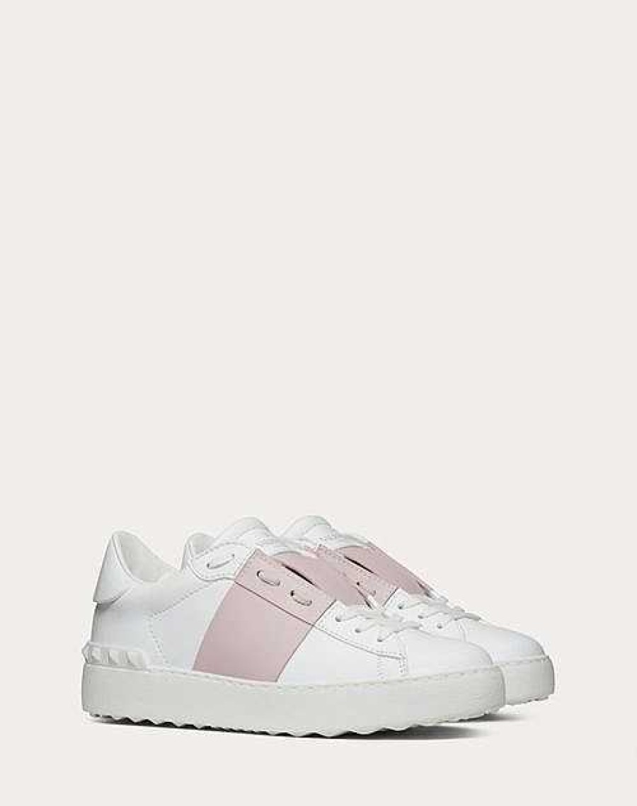 Valentino Open Sneaker In Calfskin Leather | Sneakers