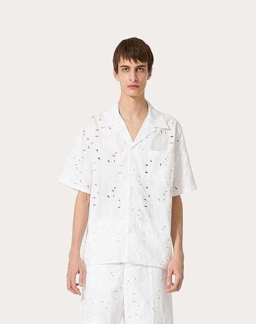 Valentino San Gallo Cotton Bowling Shirt | Shirts