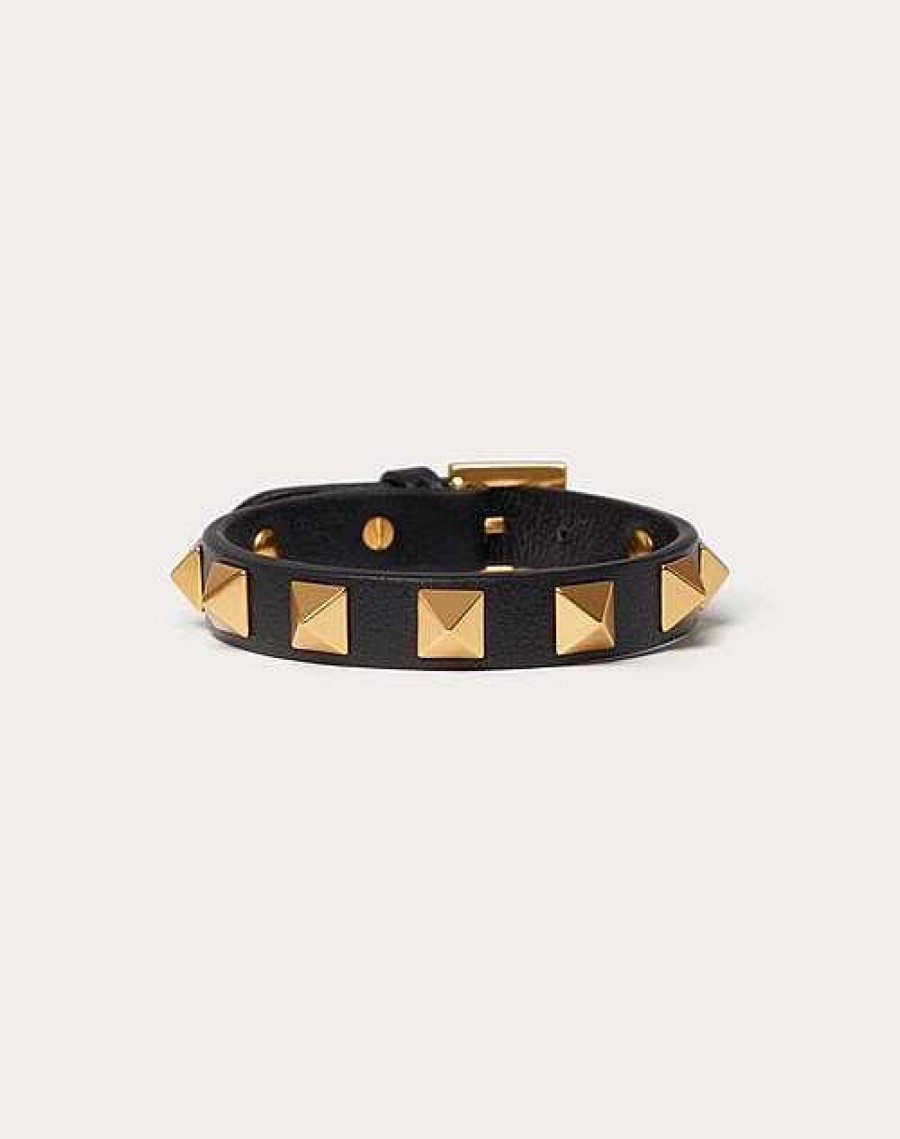 Valentino Rockstud Bracelet In Leather And Metal | Jewelry