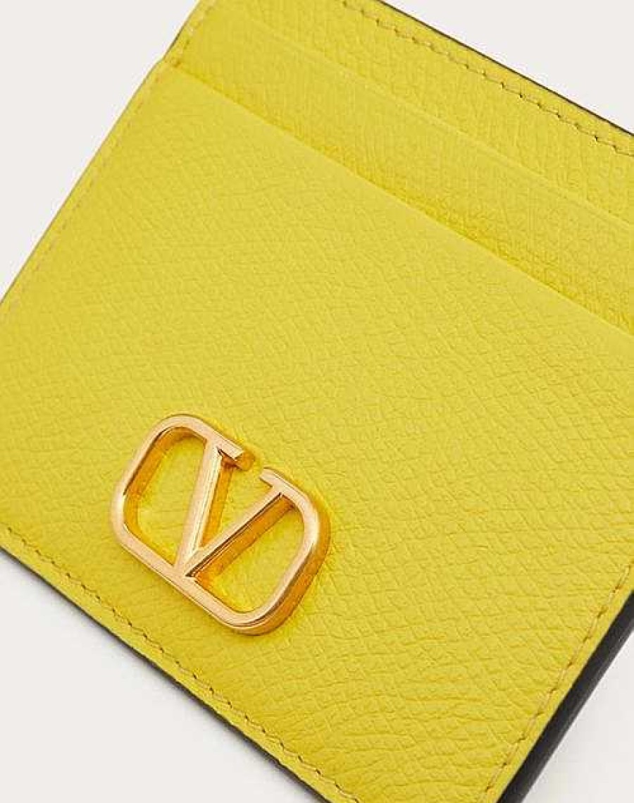 Valentino Vlogo Signature Grainy Calfskin Cardholder | Wallets And Small Leather Goods