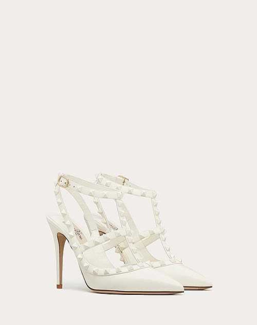 Valentino Rockstud Ankle Strap Pump With Tonal Studs 100 Mm | Pumps