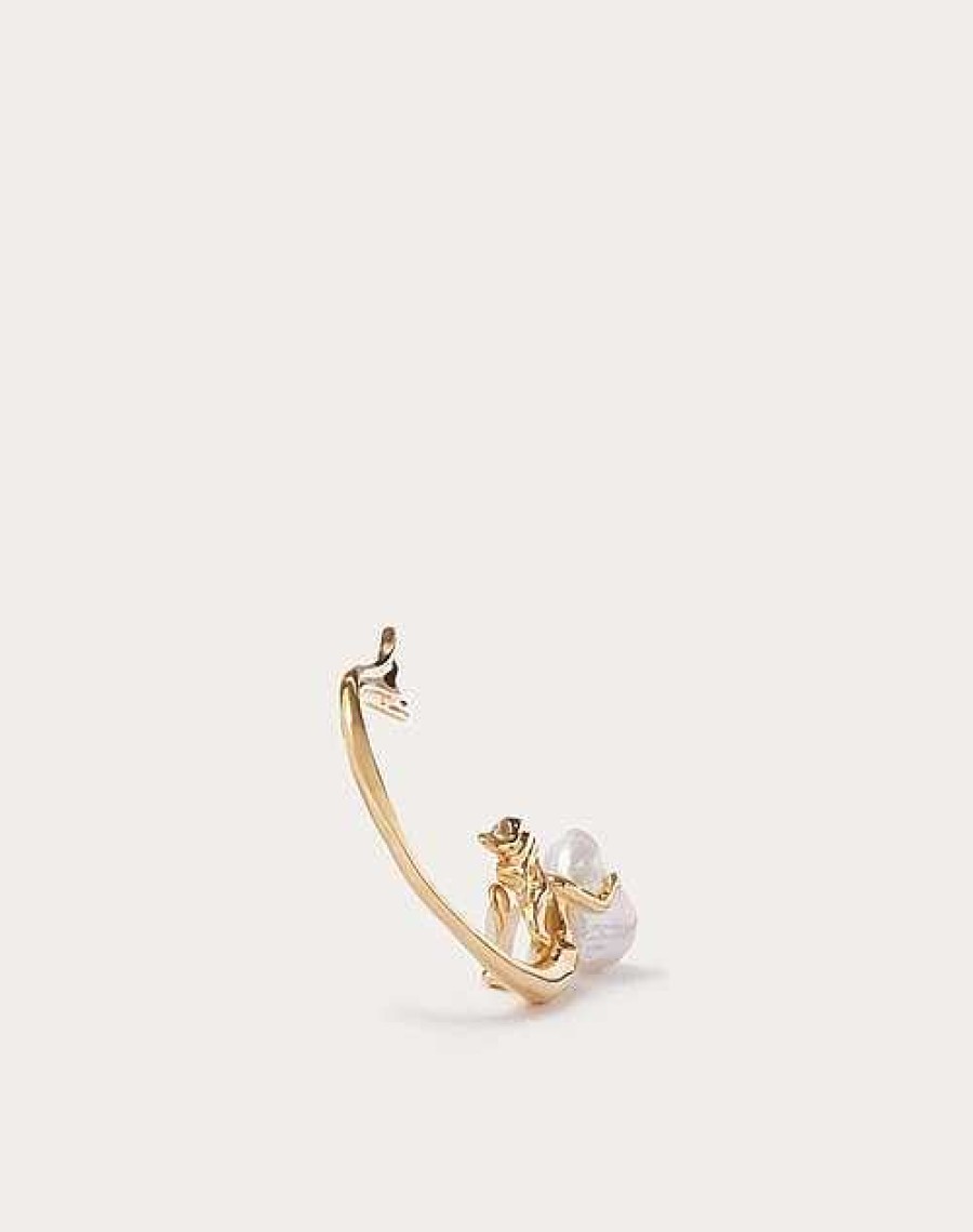 Valentino Metamorphos Siren Metal And Pearl Single Earcuff | Jewelry