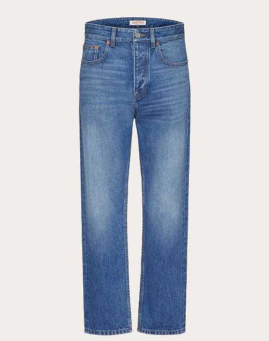 Valentino Pants With Embossed Vlogo Signature | Denim