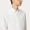 Valentino Cotton Poplin Shirt With Embroidered Plastron | Shirts