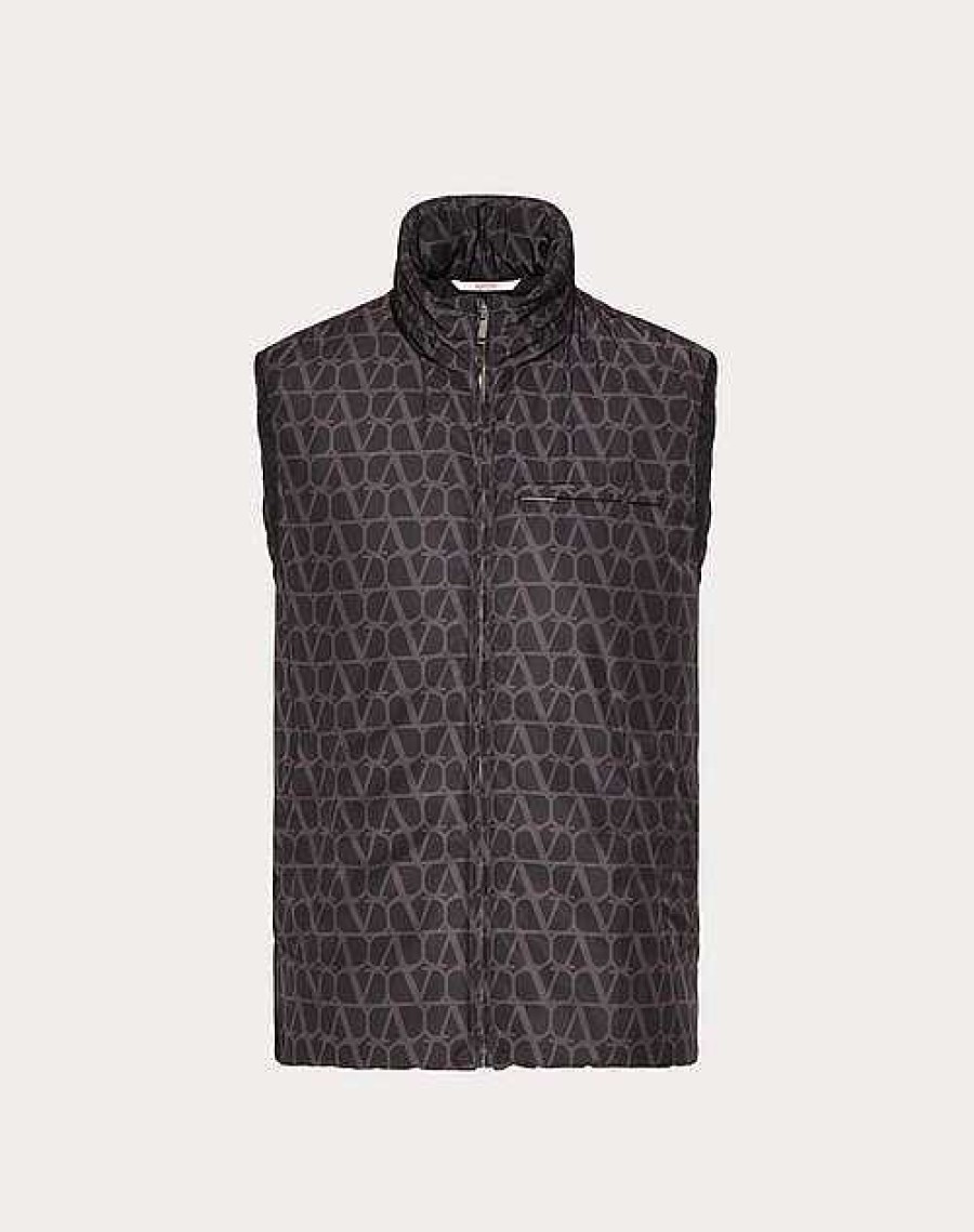 Valentino Nylon Vest With Toile Iconographe Print | Outerwear