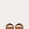 Valentino Fussfriend Slide Sandal In Metallic Grainy Calfskin 30Mm | Slides And Thongs